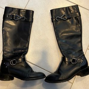 Cole Haan Black Riding Boots with Nike Air